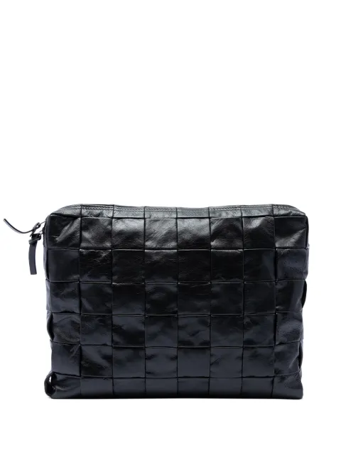 Bottega Veneta Pre-Owned 2012-2026 Paper Calfskin Maxi Intrecciato Cassette clutch bag Black XM1BYJW58G6LC9ZP