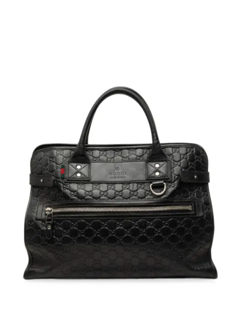 Gucci Pre-Owned 2000-2015 Guccissima Web business bag Black K513KR93TKDIHAU1