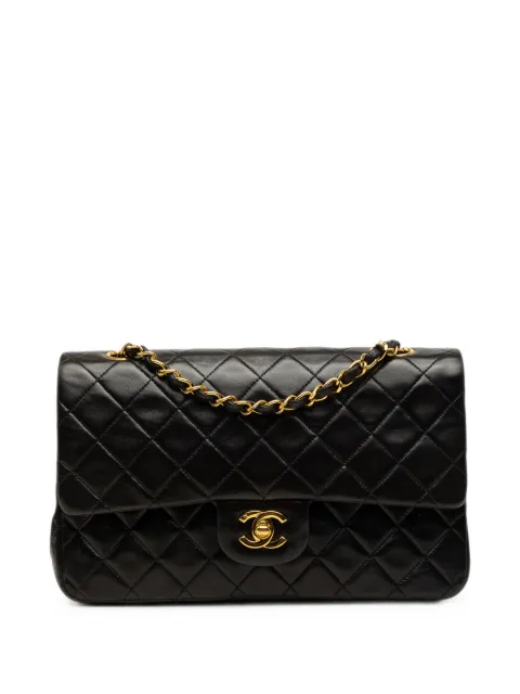 CHANEL Pre-Owned 1994-1996 Medium Classic Lambskin Double Flap shoulder bag Black 8U3GP4Z6XPKI5TZ4