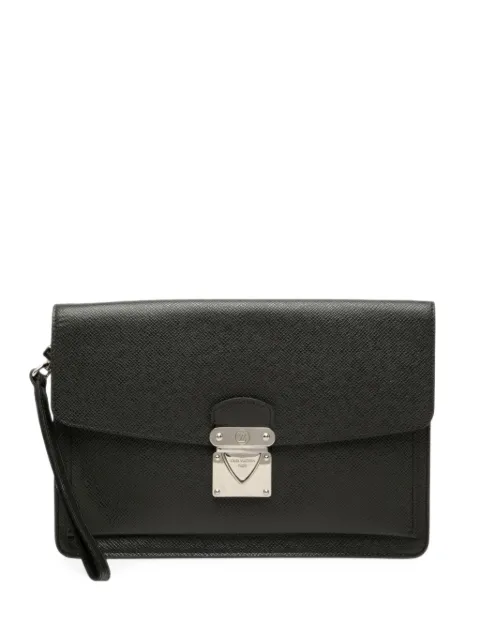 Louis Vuitton Pre-Owned 2012 Taiga Belaia clutch bag Black 1KISA934FDNPC8RL