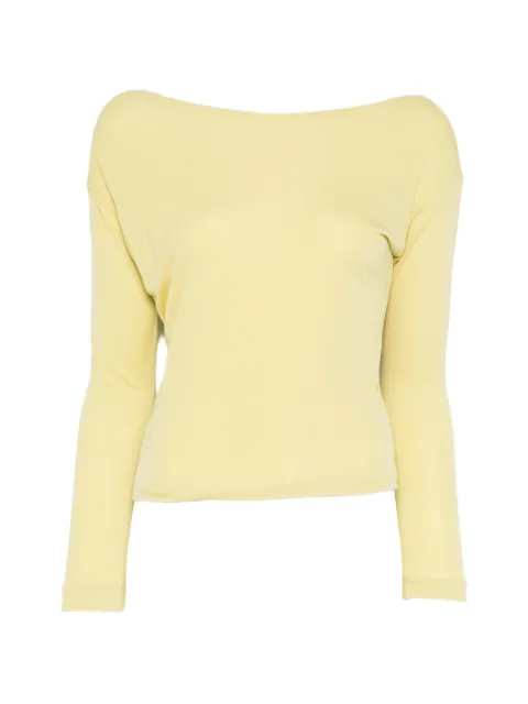 PUCCI Pre-Owned long-sleeve silk top Yellow CSVM9443
