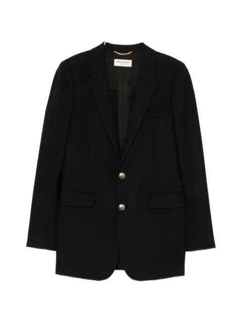 Saint Laurent Pre-Owned single-breasted wool jacket Black CSVM9426