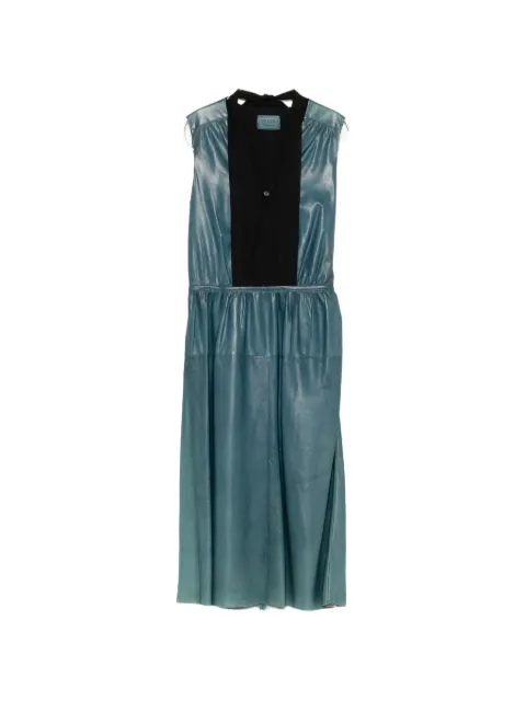 Prada Pre-Owned lambskin sleeveless dress Blue CSVM9423
