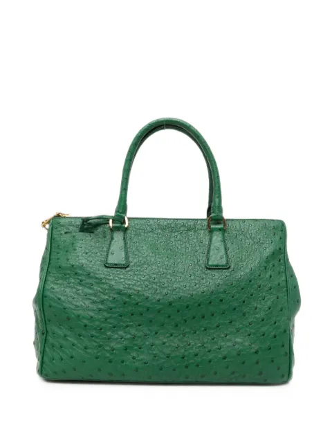 Prada Pre-Owned Galleria ostrich tote bag Green CSVM9451