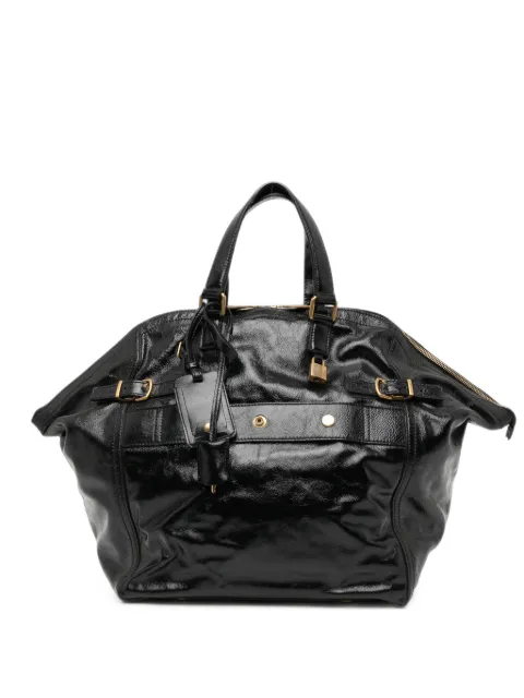 Saint Laurent Pre-Owned Downtown patent leather handbag Black CSVM9449