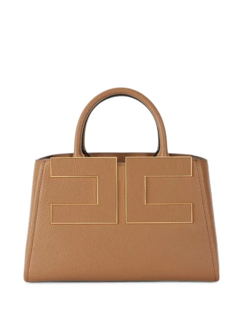 Elisabetta Franchi tote bag with logo Neutrals BS06A66E2