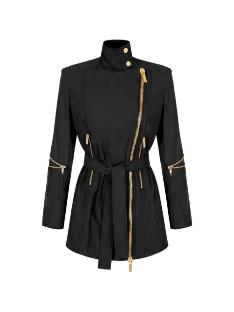 Elisabetta Franchi jacket in taffeta voile fabric Black SP00366E2