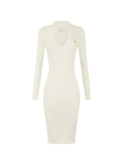 Elisabetta Franchi knit dress with openwork embroideries Neutrals AM08B66E2