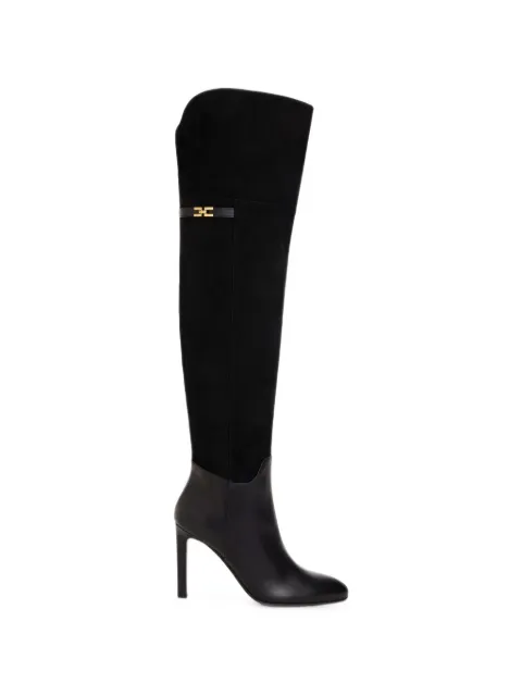 Elisabetta Franchi suede boots Black SA25L66E2