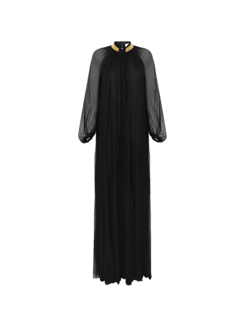 Elisabetta Franchi Red Carpet crepon dress with jewel collar Black ABR0266E2