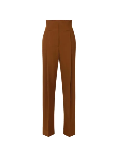Elisabetta Franchi trousers in gabardine fabric Brown PA17966E2