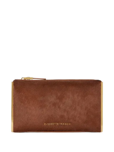 Elisabetta Franchi cowhide clutch bag Brown BS11A67E2