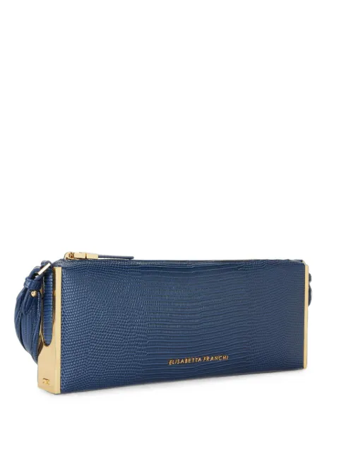 Elisabetta Franchi over-the-shoulder bag with lizard print Blue BS15A66E2