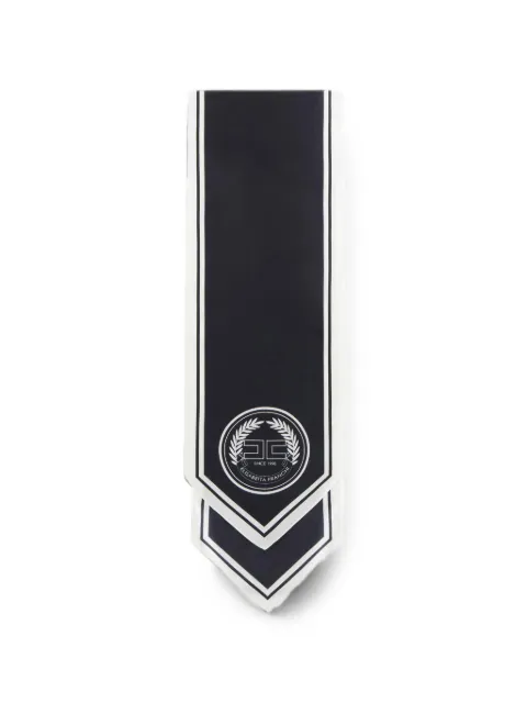 Elisabetta Franchi silk foulard scarf Black FO04F66E2