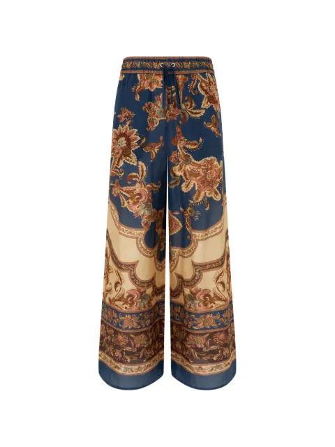 ZIMMERMANN Aster floral-print trousers Blue 8278TSS261