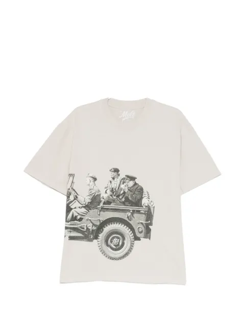 Melt graphic-print T-shirt Neutrals MS5435