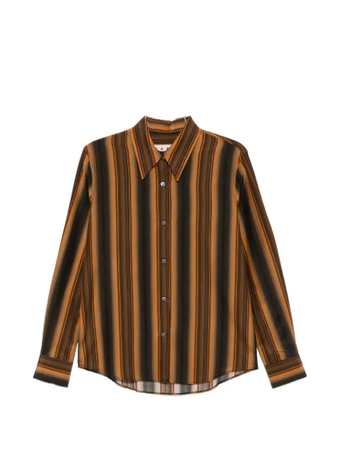 Marni vertical-stripe long-sleeve shirt Brown CAMA0711A0UTC709