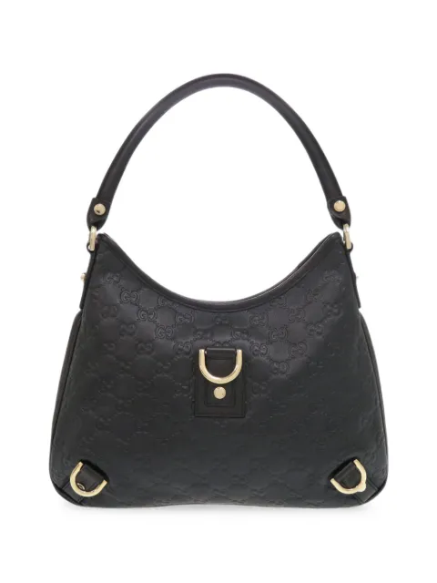 Gucci Pre-Owned 2000-2015 Guccissima Abbey D Ring shoulder bag Black CJ3MMAQOC232GDU0