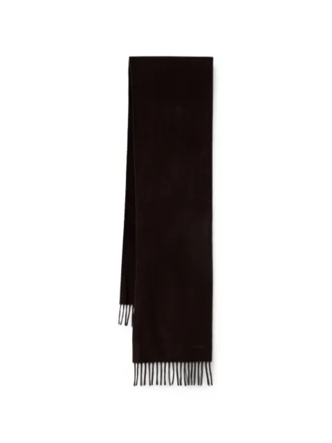 Max Mara fringed wool scarf Brown 2624546232600