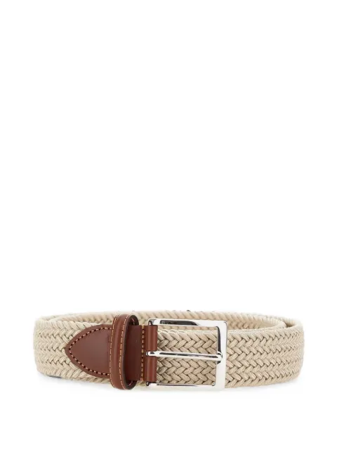 ATHISON Summer woven buckle belt Neutrals 15AP150063