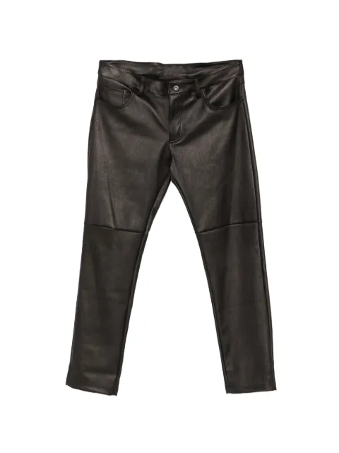 Salvatore Santoro seam-detail leather trousers Black 51534U