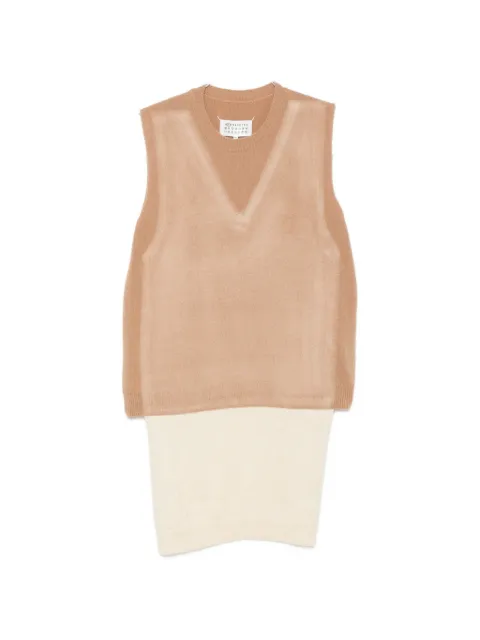 MM6 Maison Margiela trompe l'oeil layered sweater Neutrals S51FB0086M13304