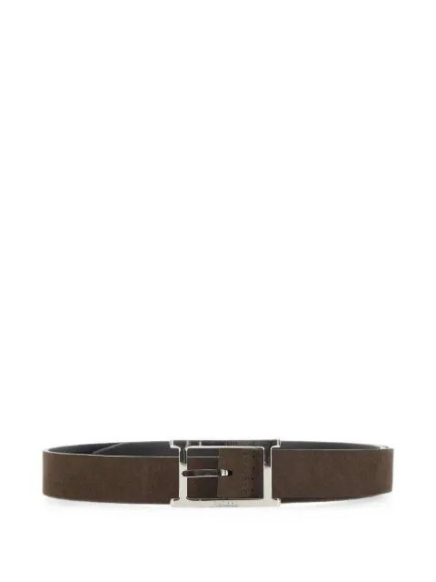Orciani Nabucco Double hammered-effect belt Brown U08343ANBDTMORONERO