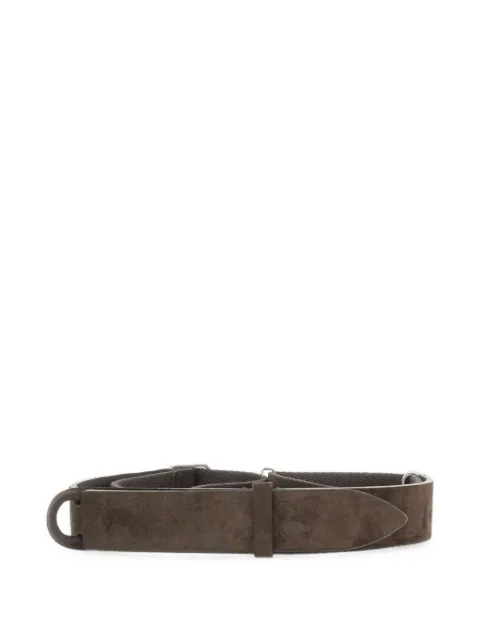 Orciani Nobuckle suede belt Brown NB0002SUETMORO
