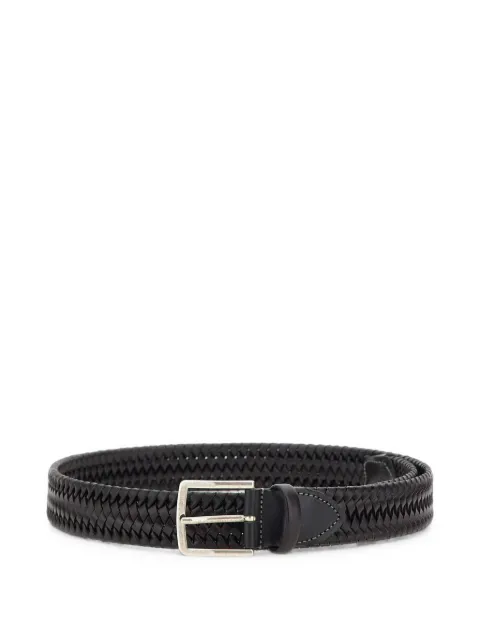 ATHISON woven leather belt Black 105AP4512AIBLKGREY
