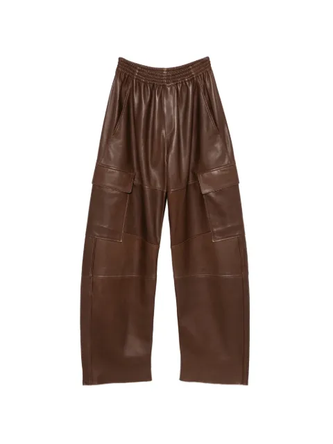 Petar Petrov leather cargo pants Brown PPFW26PA02797