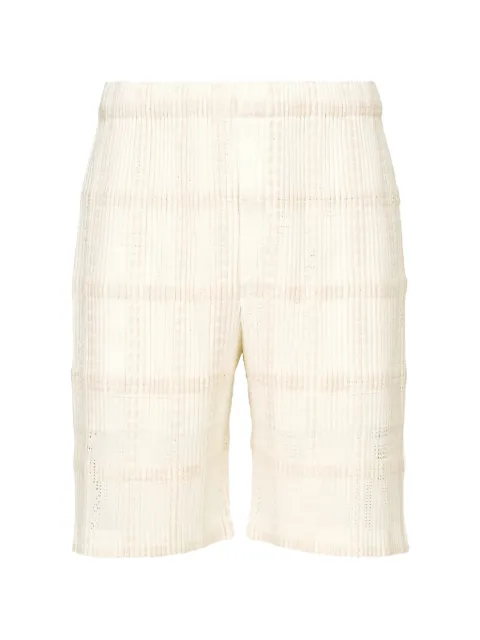 Homme Plissé Issey Miyake lace grid pleats shorts Neutrals HP68JF227