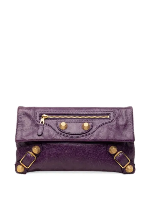 Balenciaga Pre-Owned 2005-2026 Lambskin Motocross Giant 21 Envelope clutch bag Purple 5A28C7X5EM9CKY8R
