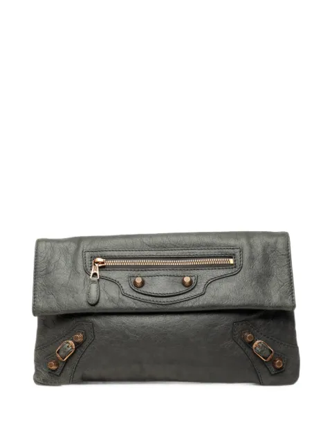 Balenciaga Pre-Owned 2012 Lambskin Motocross Giant 12 Envelope clutch bag Grey 32JUHWJ6CKAXKWOE