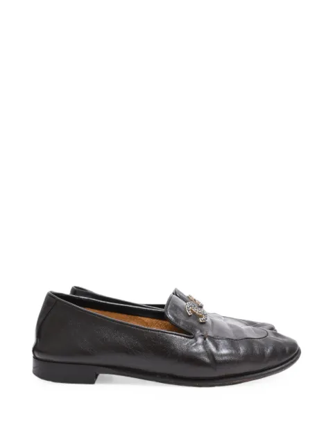 CHANEL Pre-Owned CC embellished loafers Brown RFCHK758228