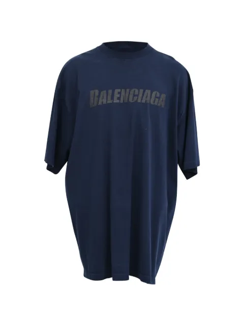 Balenciaga Pre-Owned Caps Flatground boxy-fit T-shirt Blue BAPUSGCL746082M