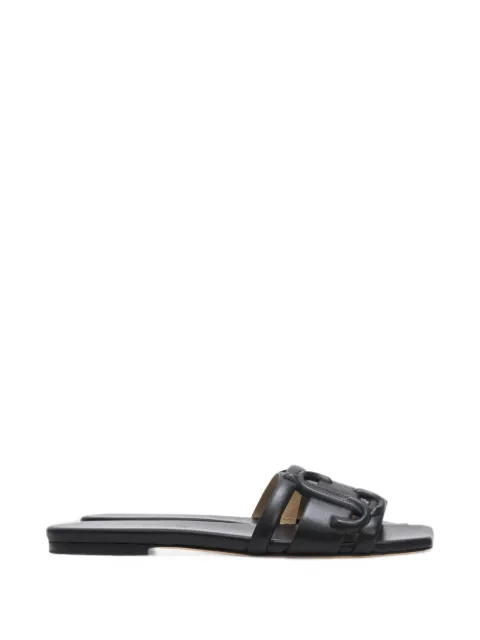 Jimmy Choo Pre-Owned Laran leather slides Black RFCPUHKSH757736W