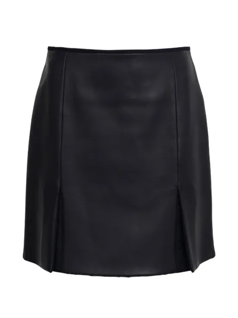 Hermès Pre-Owned 2023 front-slit leather mini skirt Black RFCPUHKCL727128W