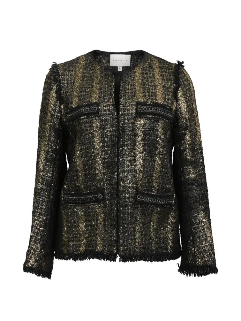 SANDRO metallic tweed blazer Black RFCPUHKCL747332W