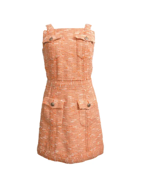 CHANEL Pre-Owned Tweed pockets mini dress Orange RFCPUHKCL764406W