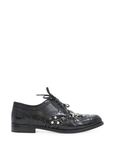 Dolce & Gabbana Pre-Owned studded brogue shoes Black RFCPUHKSH757737W