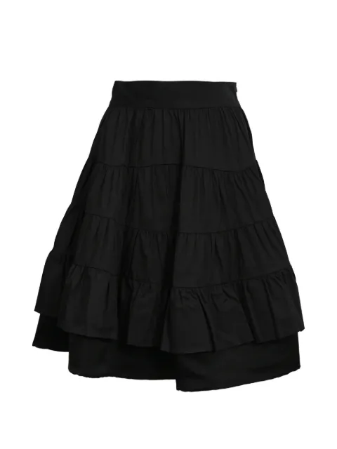 SANDRO Tiered ruffled skirt Black RFCPUHKCL726881W