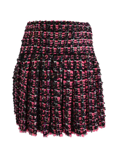 CHANEL Pre-Owned 2010s-2020s Tweed pleated skirt Black RFCPUHKCL766596W