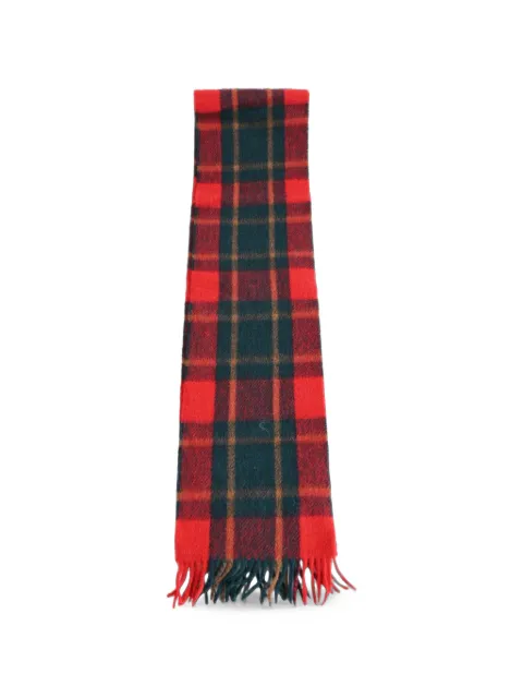 Saint Laurent Pre-Owned Tartan wool scarf Red RFCPUHKAC757840W