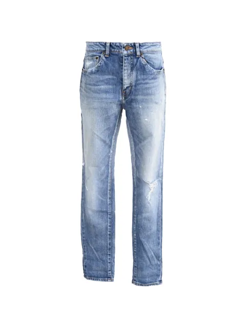 Saint Laurent Pre-Owned 2023 distressed washed jeans Blue RFCPUHKCL705815W