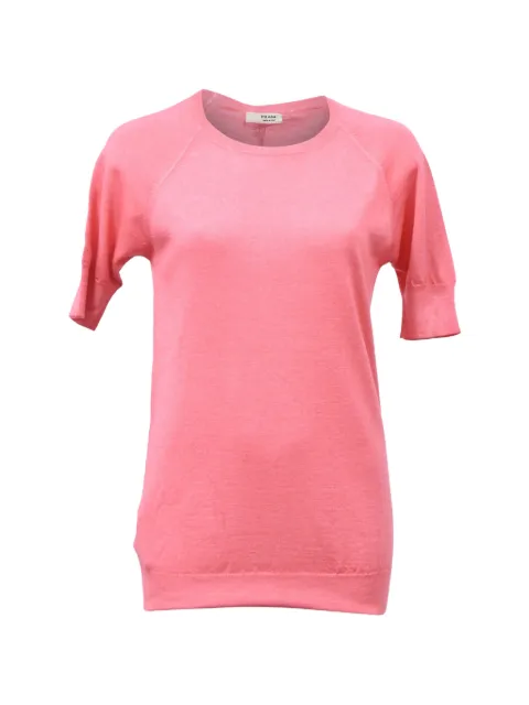 Prada Pre-Owned knitted short-sleeve sweater Pink NAPPUHKCL507827W