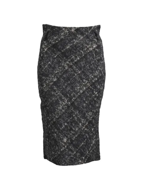 Bottega Veneta Pre-Owned woven pencil skirt Black TONPUHKCL641026W