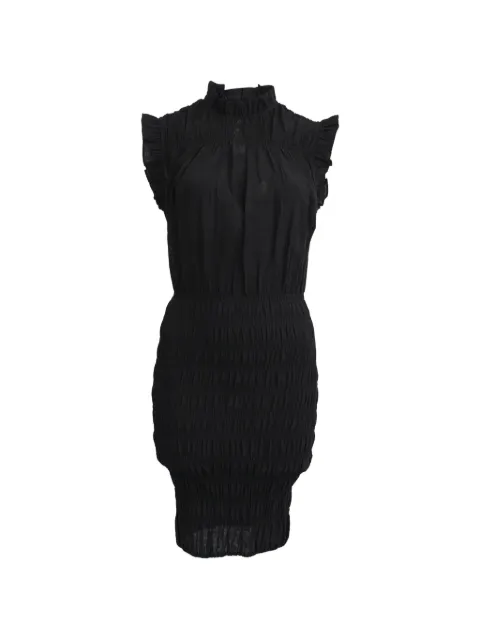 Maje mock neck shirred dress Black RFCPUHKCL754835W