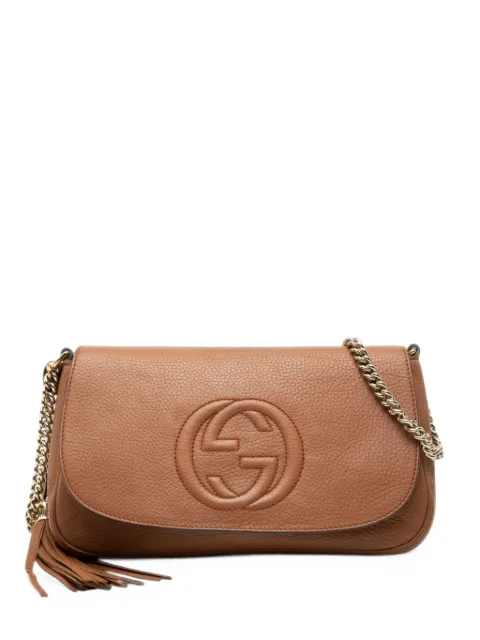 Gucci Pre-Owned 2000-2015 Medium Calfskin Soho Chain Flap crossbody bag Brown PJTA7281J8F5W5IP
