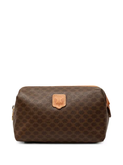 Celine Pre-Owned 20th Century Macadam Coated Canvas pouch Brown FBCBE0KDNOXWTASA