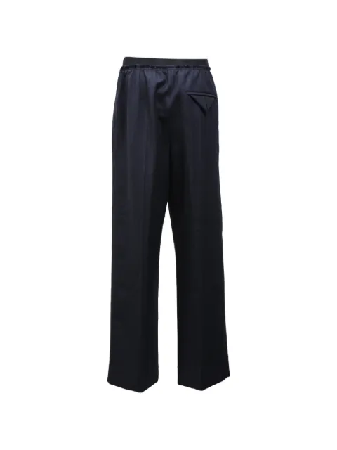 Bottega Veneta Pre-Owned straight-leg wool trousers Blue NAPPUHKCL475616W